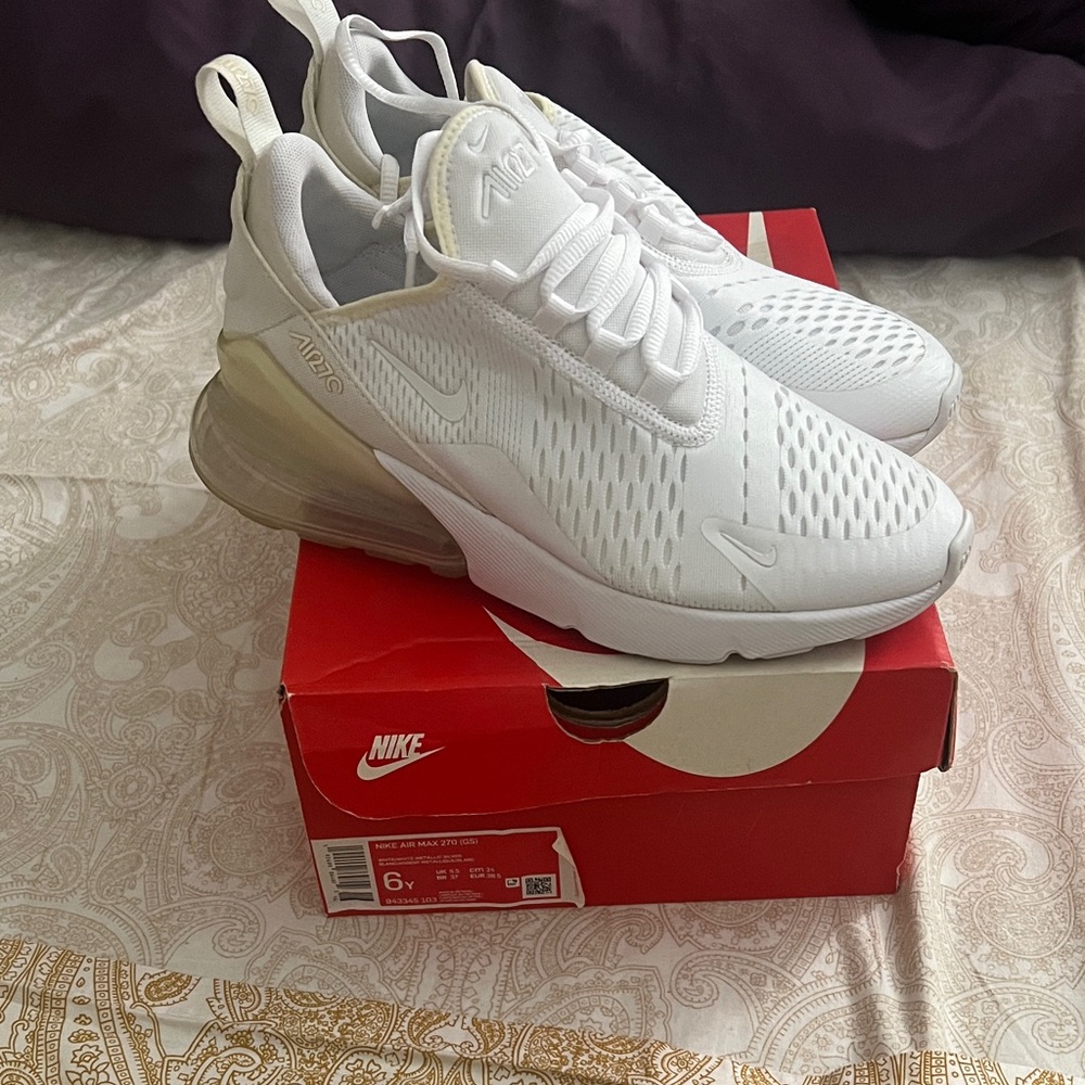 Nike Air Max 270 Triple White Sneakers